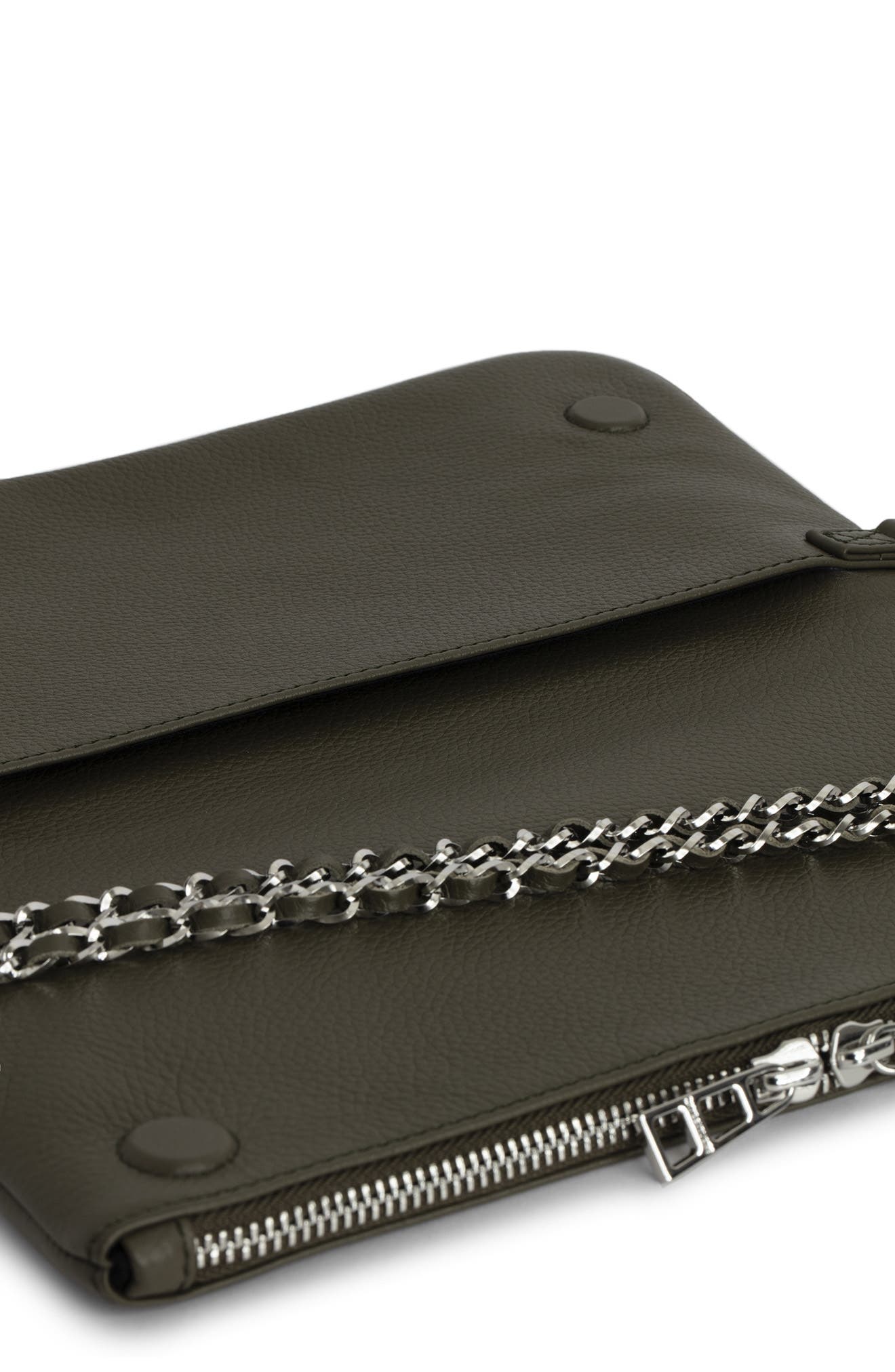 Rock Grained Leather Crossbody Bag, Alternate, color, RECORD