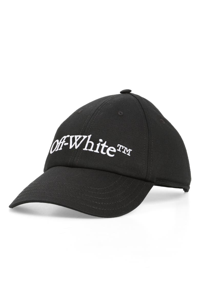 Off-White Logo Embroidered Adjustable Baseball Cap, Main, color,