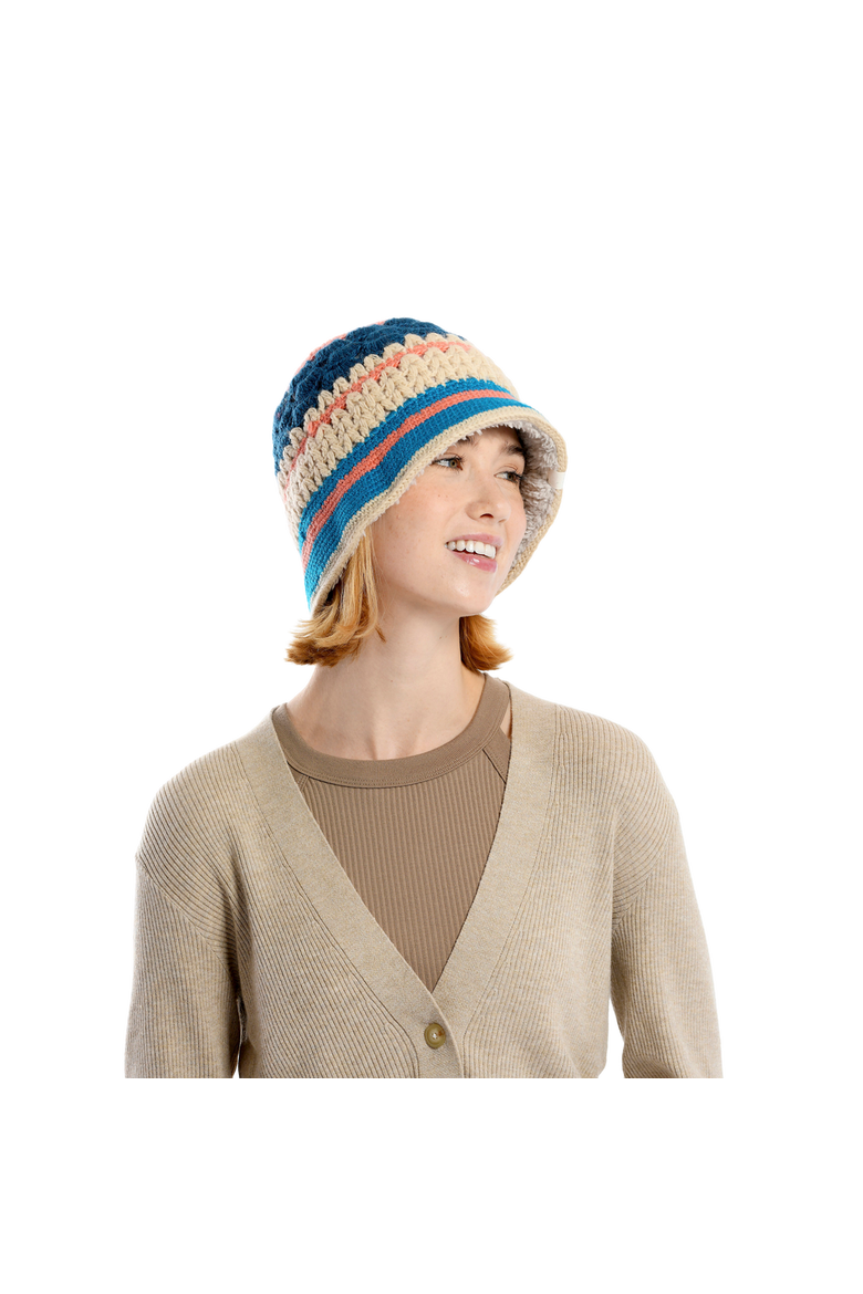 Stripe Sun Hat, Alternate, color, Grey Combo