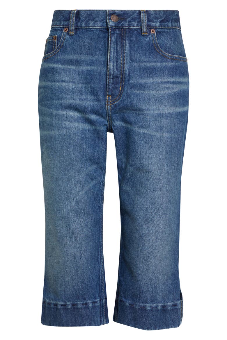 High Waist Capri Jeans, Alternate, color, FADED INDIGO