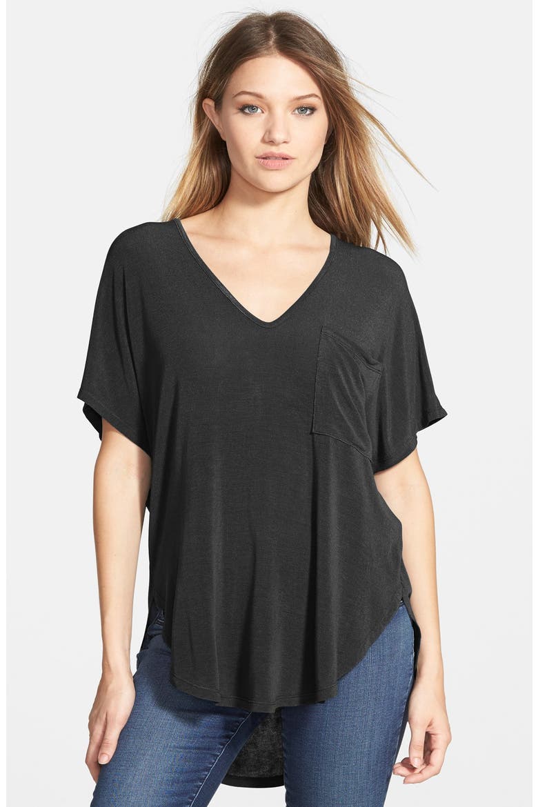 Knit Tee, Main, color, BLACK