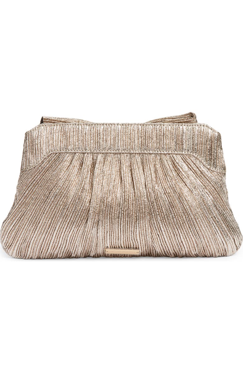 Loeffler Randall Rayne Plissé Clutch, Alternate, color, Champagne