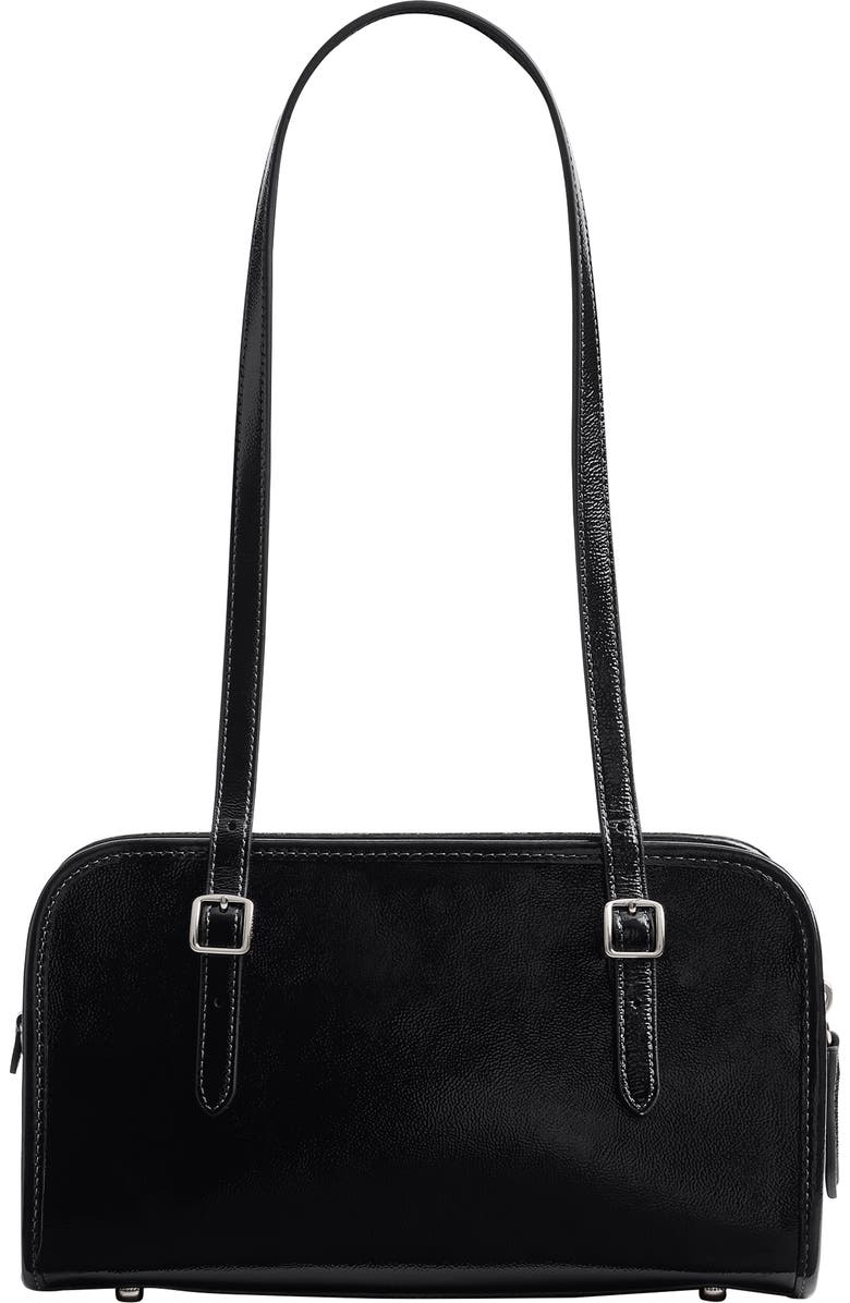 COACH The Coach Originals Crinkle Patent Leather Swing Zip Satchel, Alternate, color,