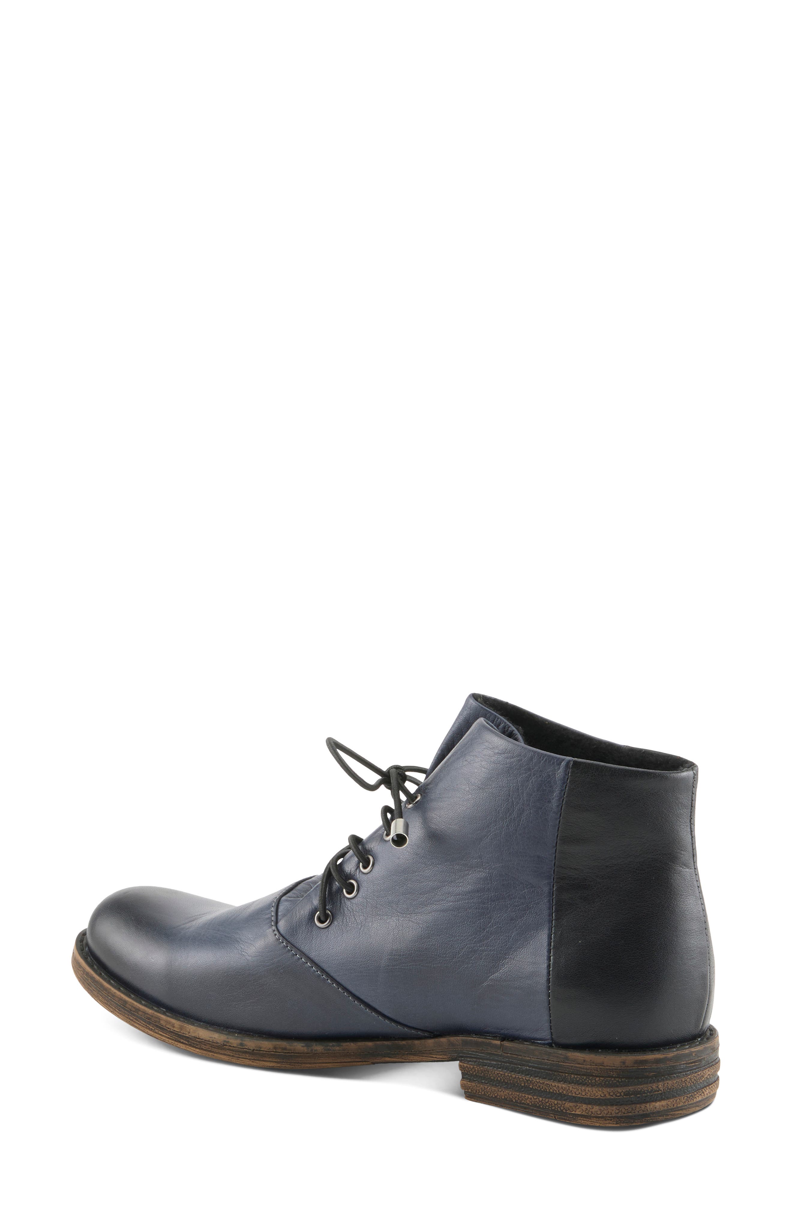 Marable Leather Bootie, Alternate, color, NAVY MULTI