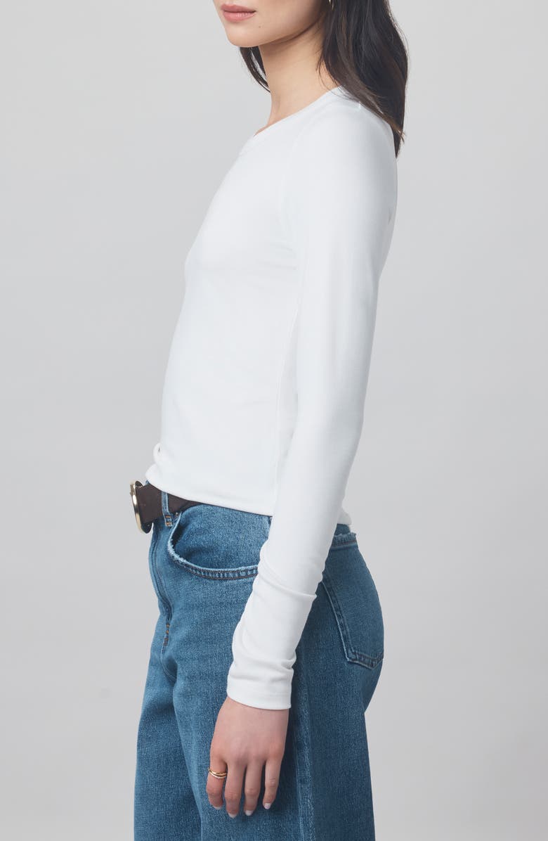 Splendid x @cellajaneblog Long Sleeve Layering T-Shirt, Alternate, color, Snow