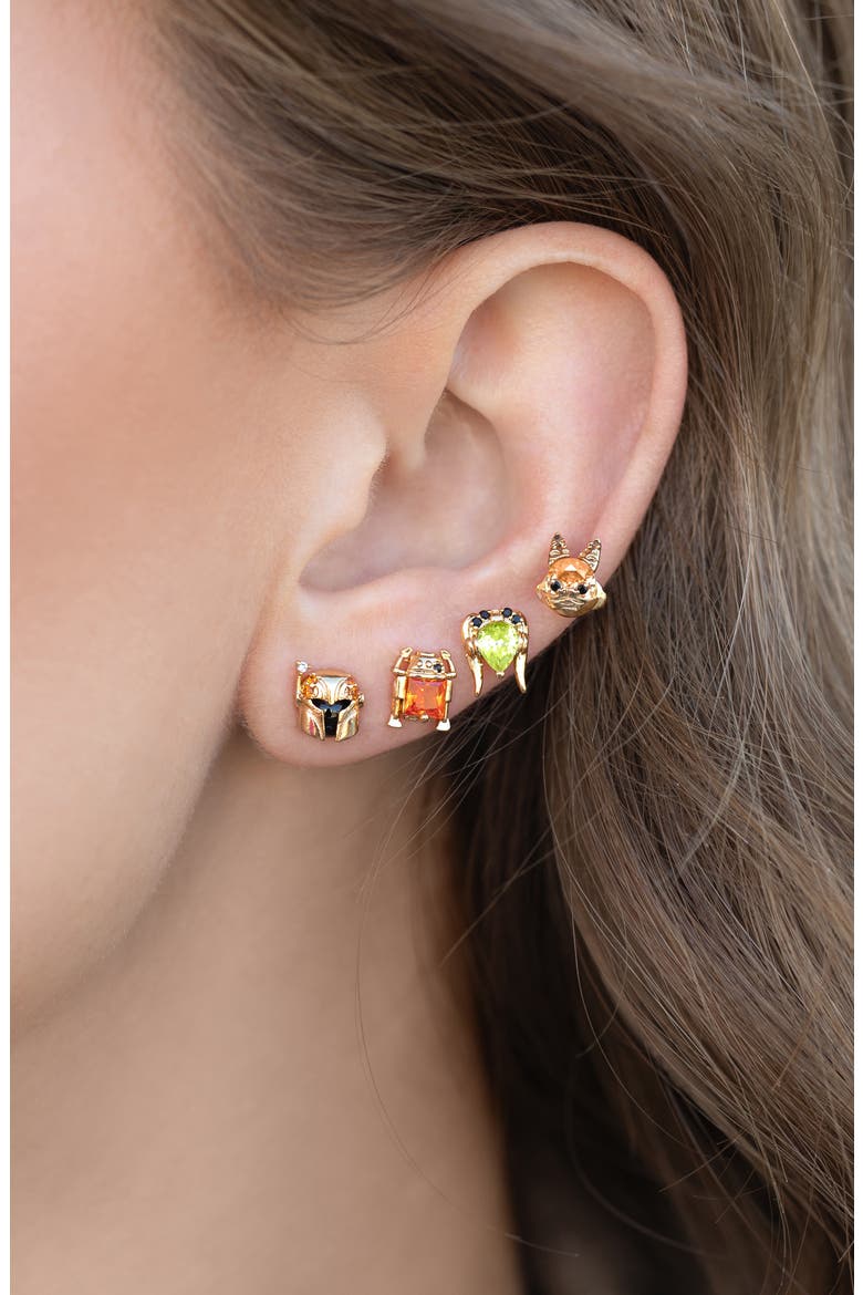 Star Wars™ Ahsoka Rebel Crew Set of 4 Single Stud Earrings, Alternate, color, GOLD