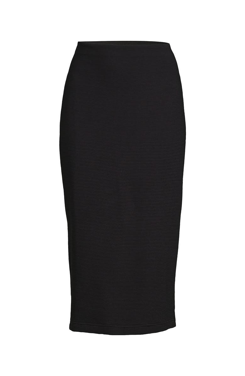 Lands' End Starfish Side Zip Midi Skirt, Alternate, color, Black