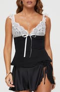 Princess Polly Delvonte Lace Trim Tank