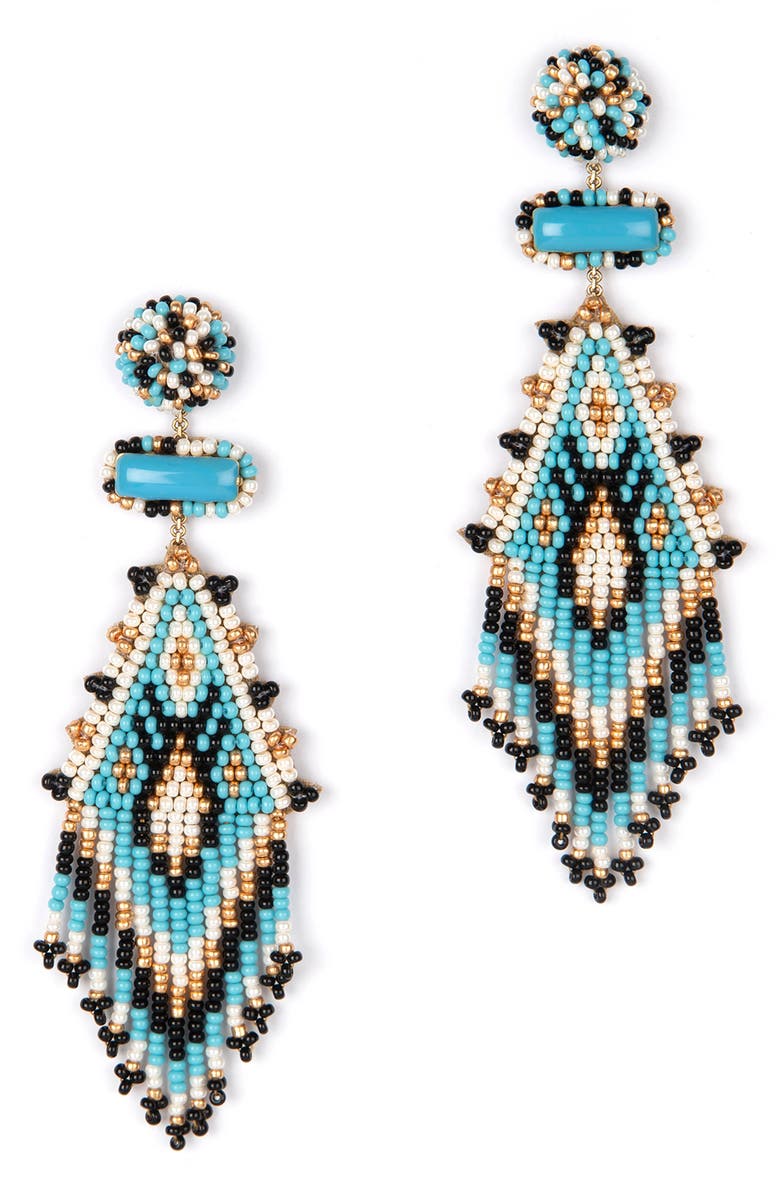 Deepa Gurnani Alida Beaded Drop Earrings, Main, color, 