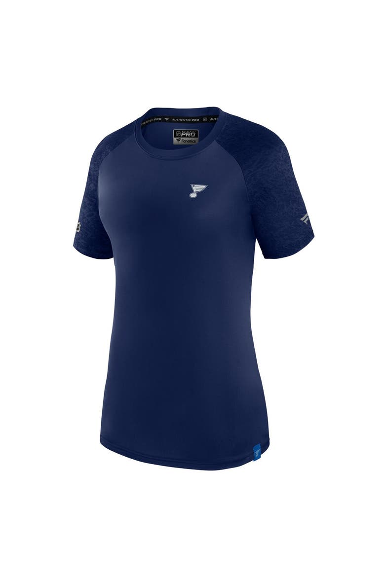 Women's Fanatics Branded  Navy St. Louis Blues Authentic Pro Tech T-Shirt, Alternate, color, Navy