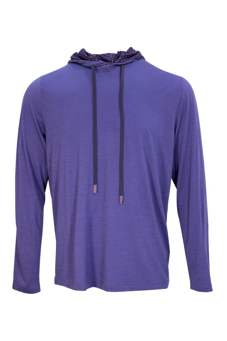 Hugo Extra Fine Merino Wool Lightweight Hoodie, Main, color, Skipper