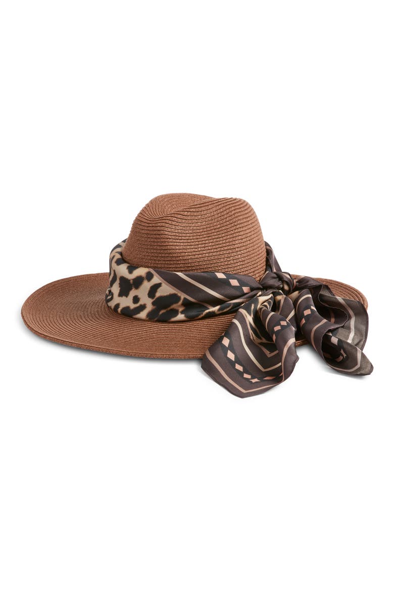 Leopard Print Square Silk Scarf, Alternate, color, LEOPARD BORDER