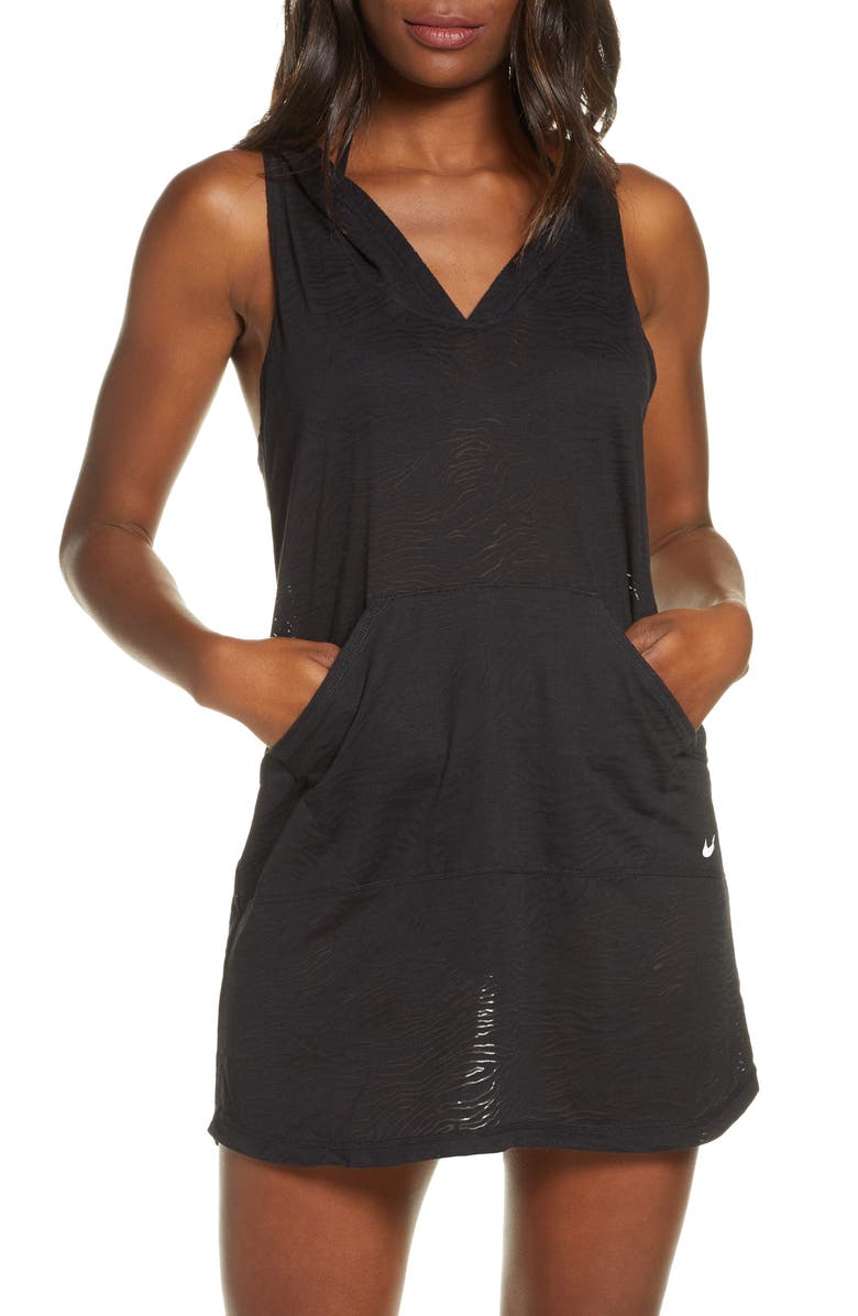 Nike Essential Hooded Cover-Up Dress, Main, color, 