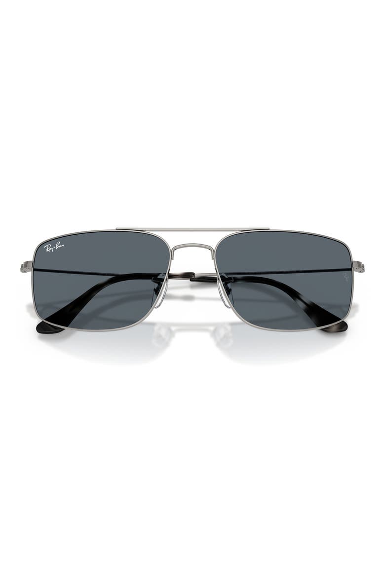 Explorer 3 56mm Square Sunglasses, Alternate, color, GUNMETAL / BLUE