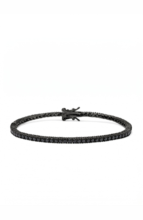 Black Mini Tennis Bracelet