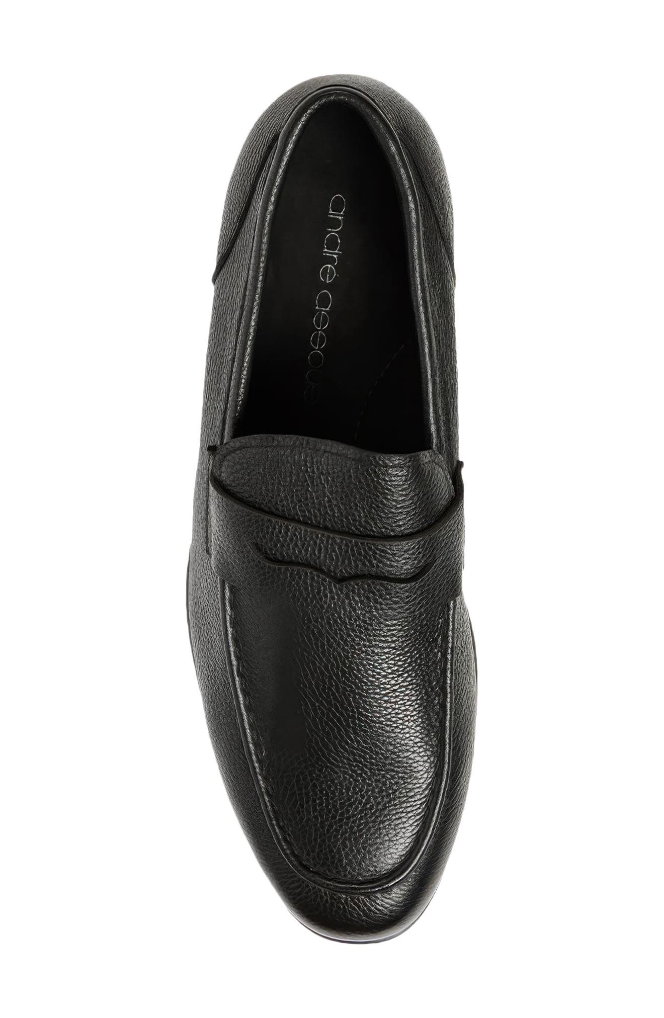 Thomas Leather Penny Loafer, Alternate, color, BLACK LEATHER