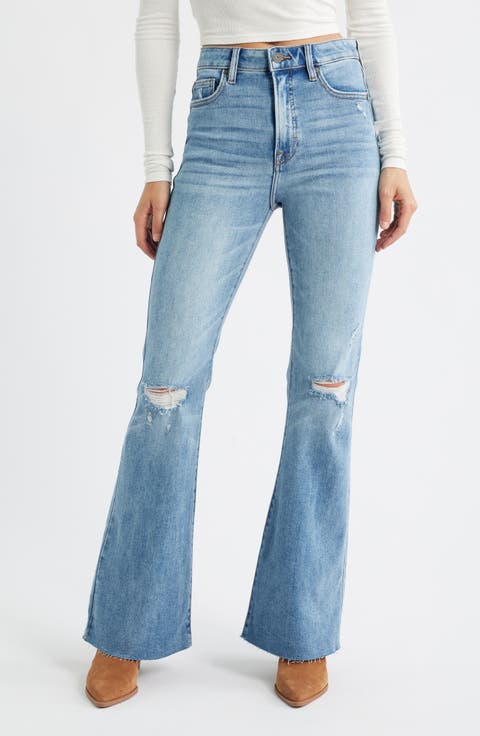 Ripped Flare Jeans