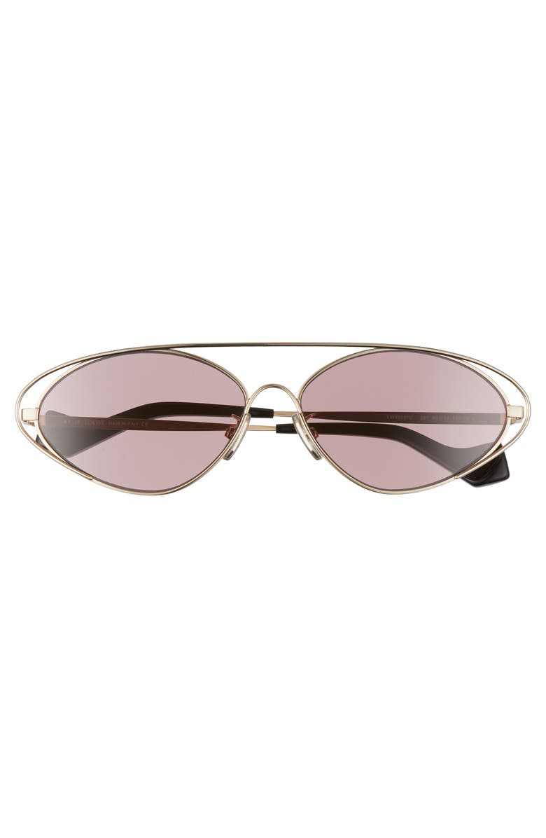 Loewe 60mm Tinted Oval Aviator Sunglasses, Alternate, color,