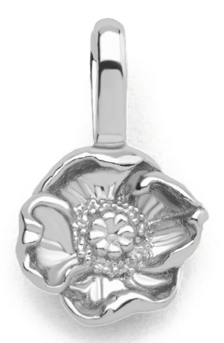 MADE BY MARY August Birth Flower Charm, Main, color, Silver
