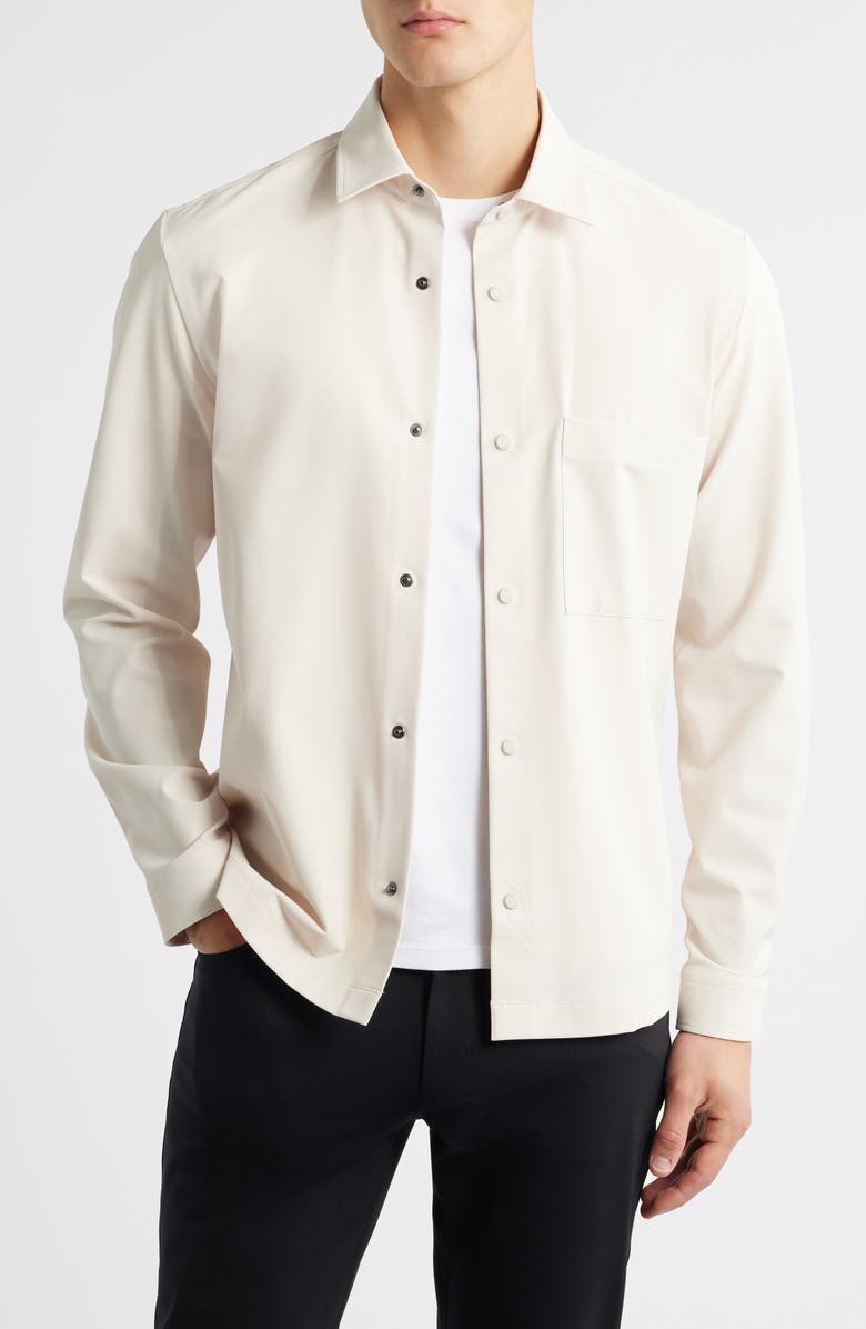 BOSS Leo Kent Relaxed Fit Button-Up Shirt, Main, color, Open White