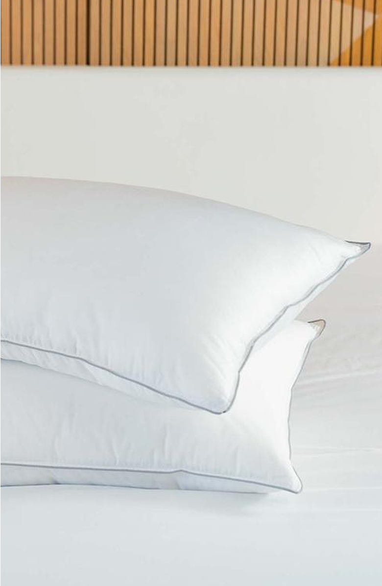 FluffCo | Hotel Comfort Down Feather Pillow, Alternate, color, Standard / Soft Fluff