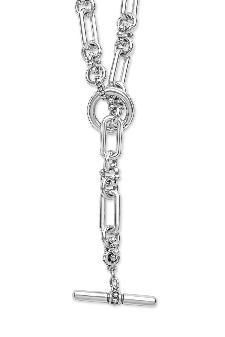 Petite Sterling Silver Caviar Link Necklace, Alternate, color, SILVER