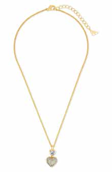 Sterling Forever Cubic Zirconia Heart Pendant Necklace