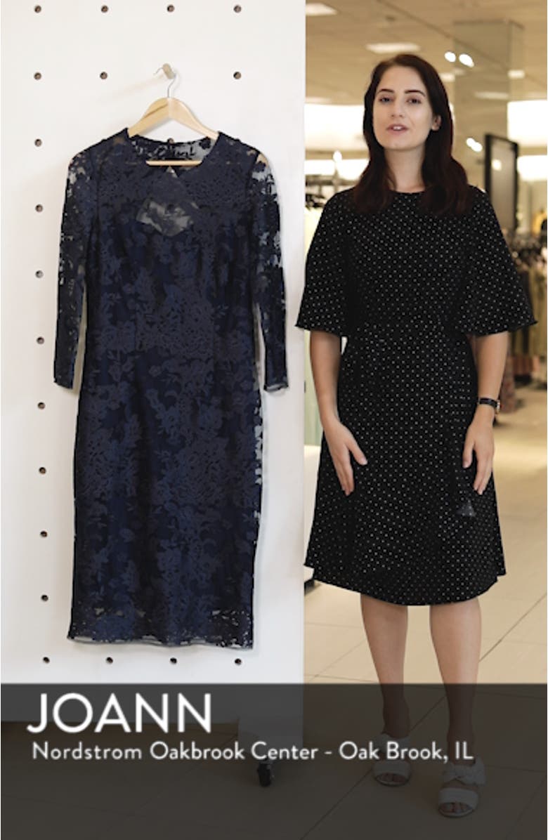 Embroidered Lace Sheath Dress, sales video thumbnail