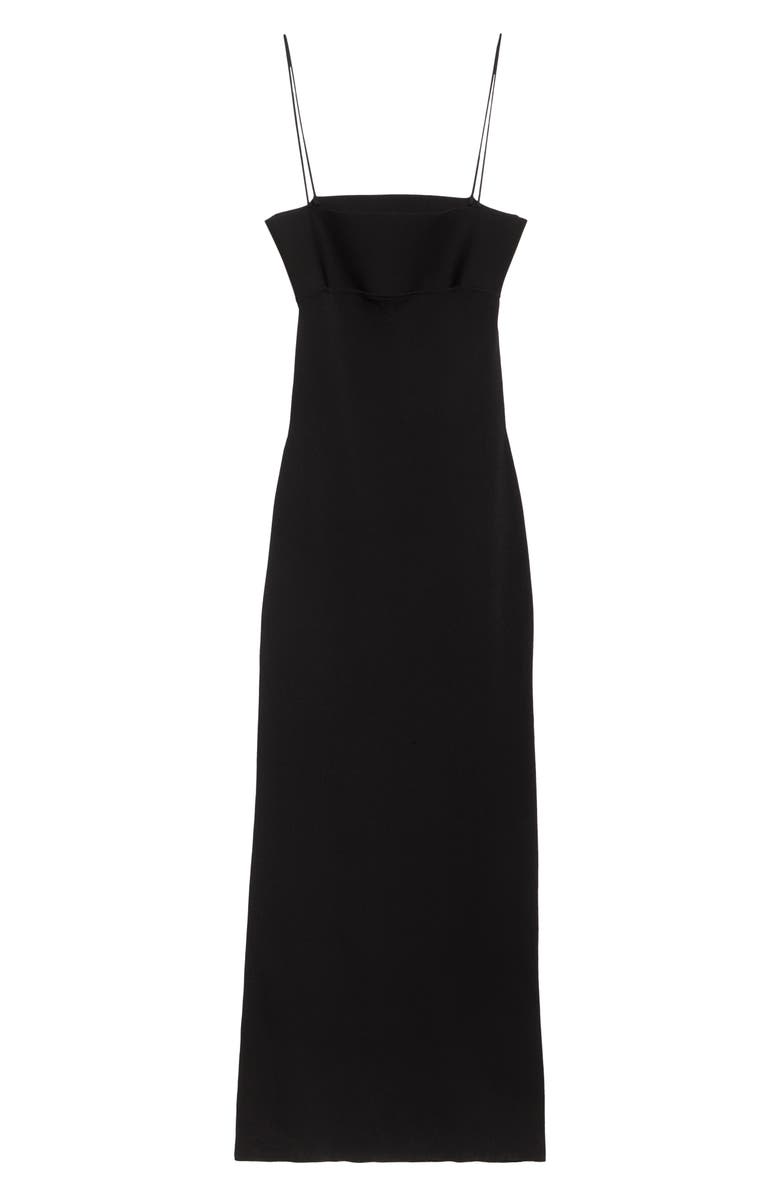 Alexander Wang Logo Jacquard Maxi Slipdress, Alternate, color, Black