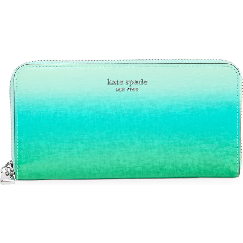 Kate Spade New York Morgan Ombré Saffiano Leather Wallet In Green
