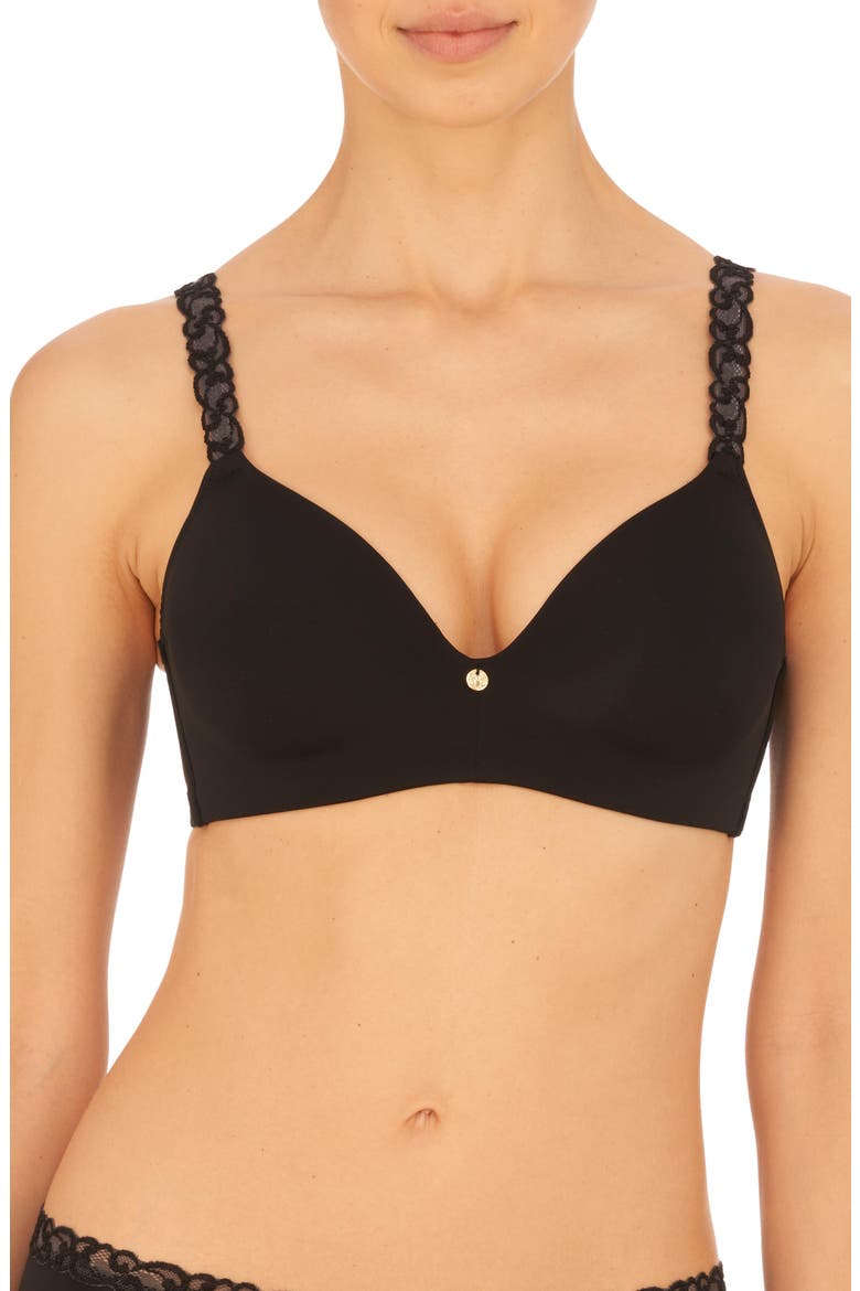 Pure Luxe Wireless T-Shirt Bra, Main, color, Black