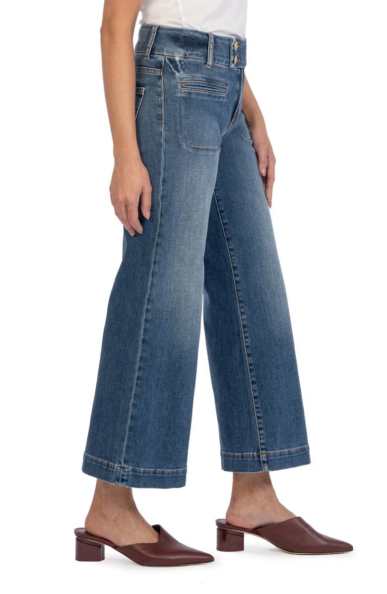 KUT from the Kloth Meg High Waist Ankle Wide Leg Jeans, Alternate, color,