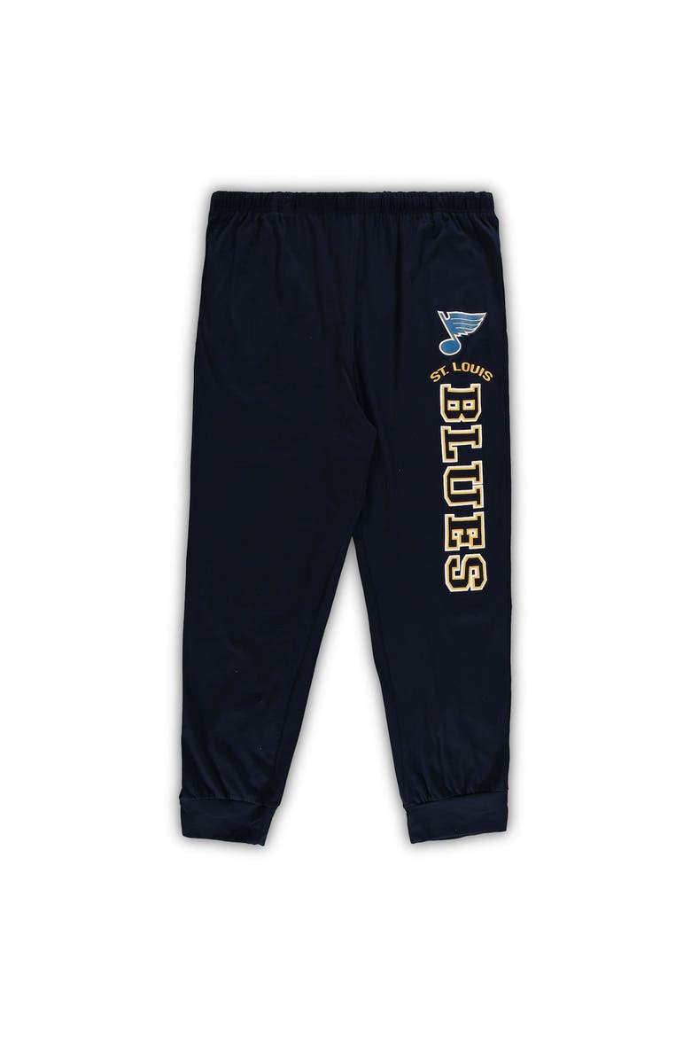 Men's Concepts Sport Navy St. Louis Blues Big & Tall Pullover Hoodie & Joggers Sleep Set, Alternate, color, Navy