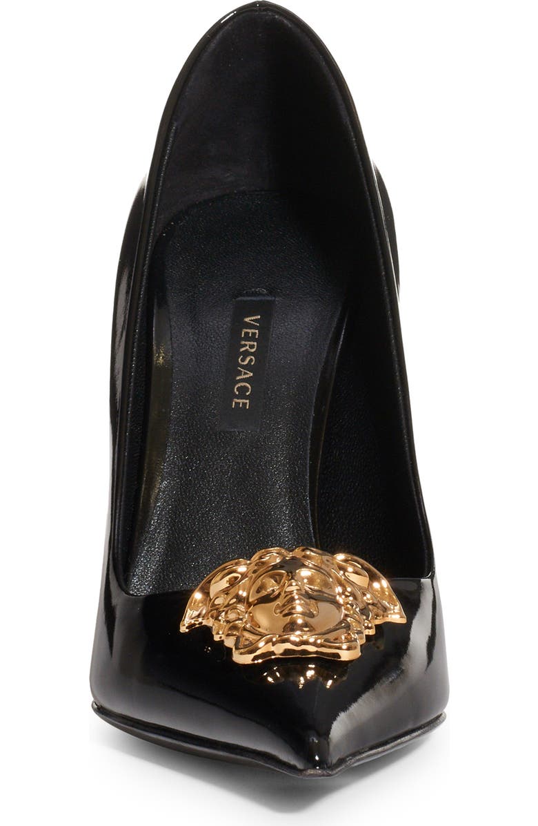 Versace La Medusa Pointed Toe Pump, Alternate, color,