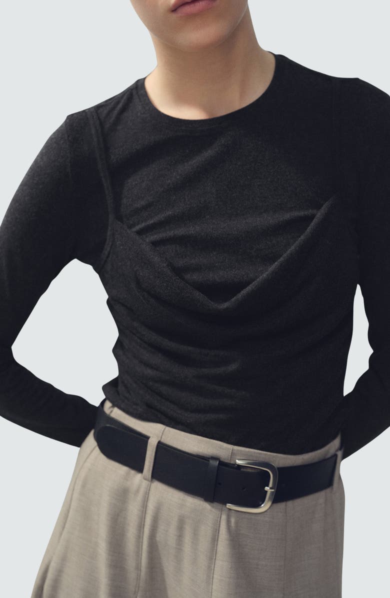 MANGO Combine Drape Top, Main, color, 