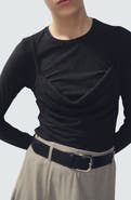 MANGO Combine Drape Top