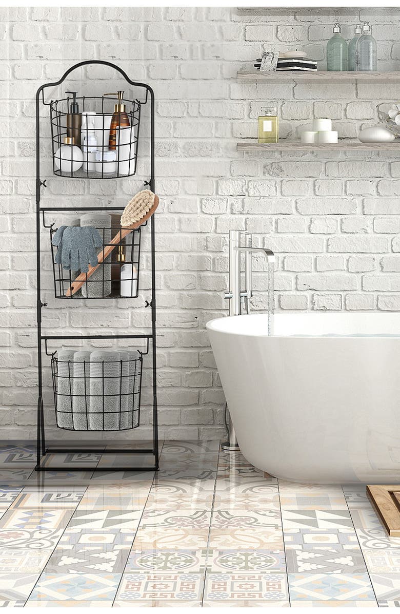 SORBUS Black 3 Tier Hanging Basket, Alternate, color,