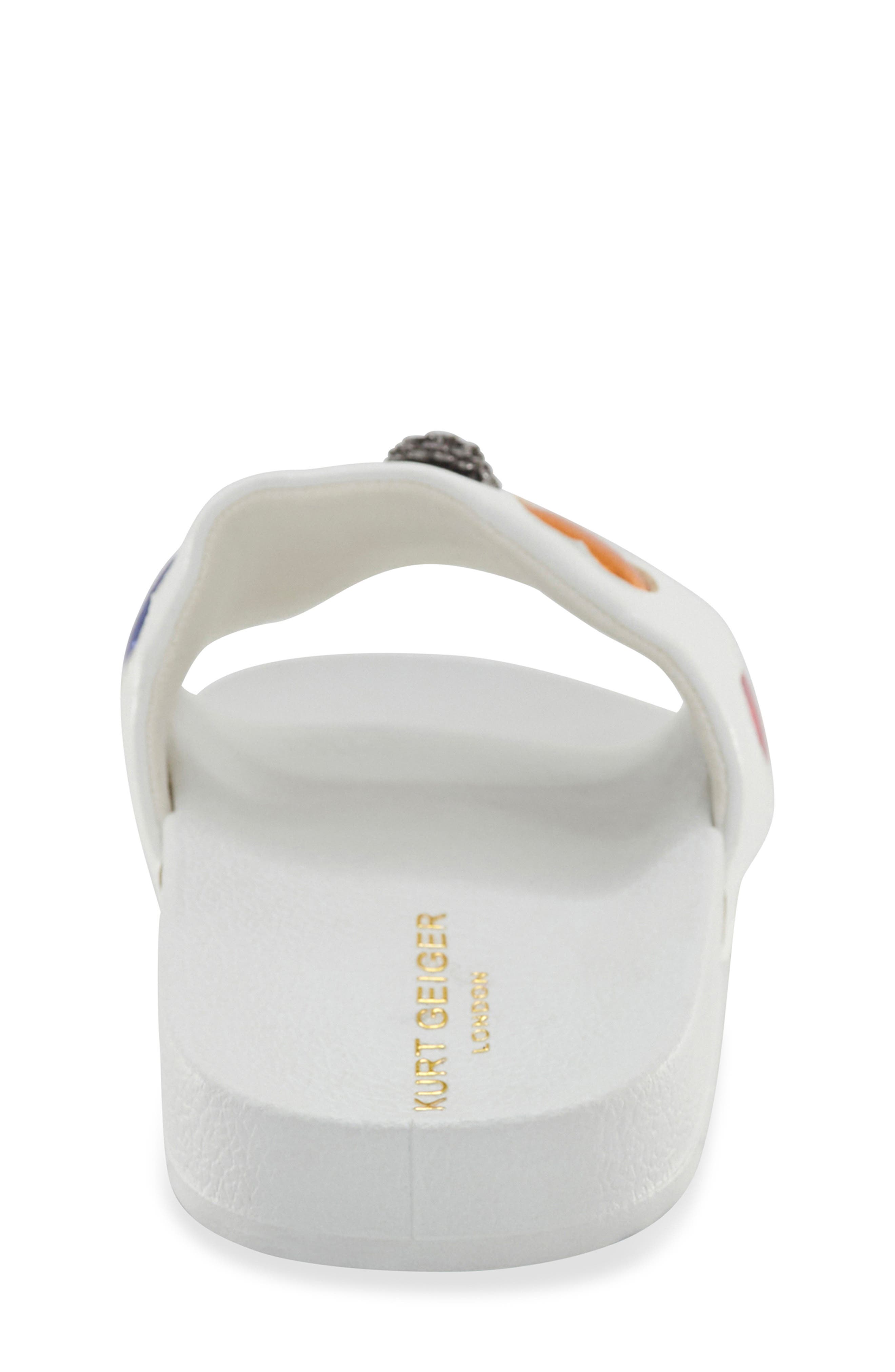 Kurt Geiger London Kids' Mini Meena Eagle Slide Sandal, Alternate, color, White