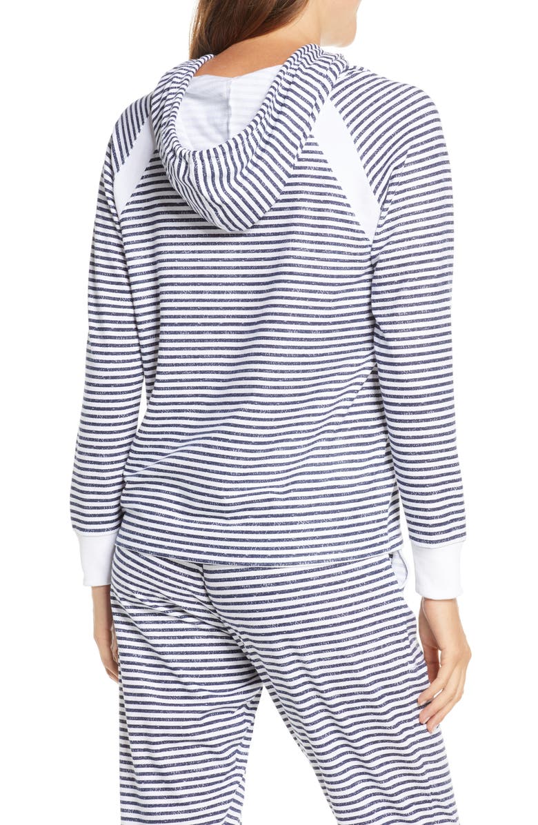 Splendid PJ Stripe Hoodie, Alternate, color, 