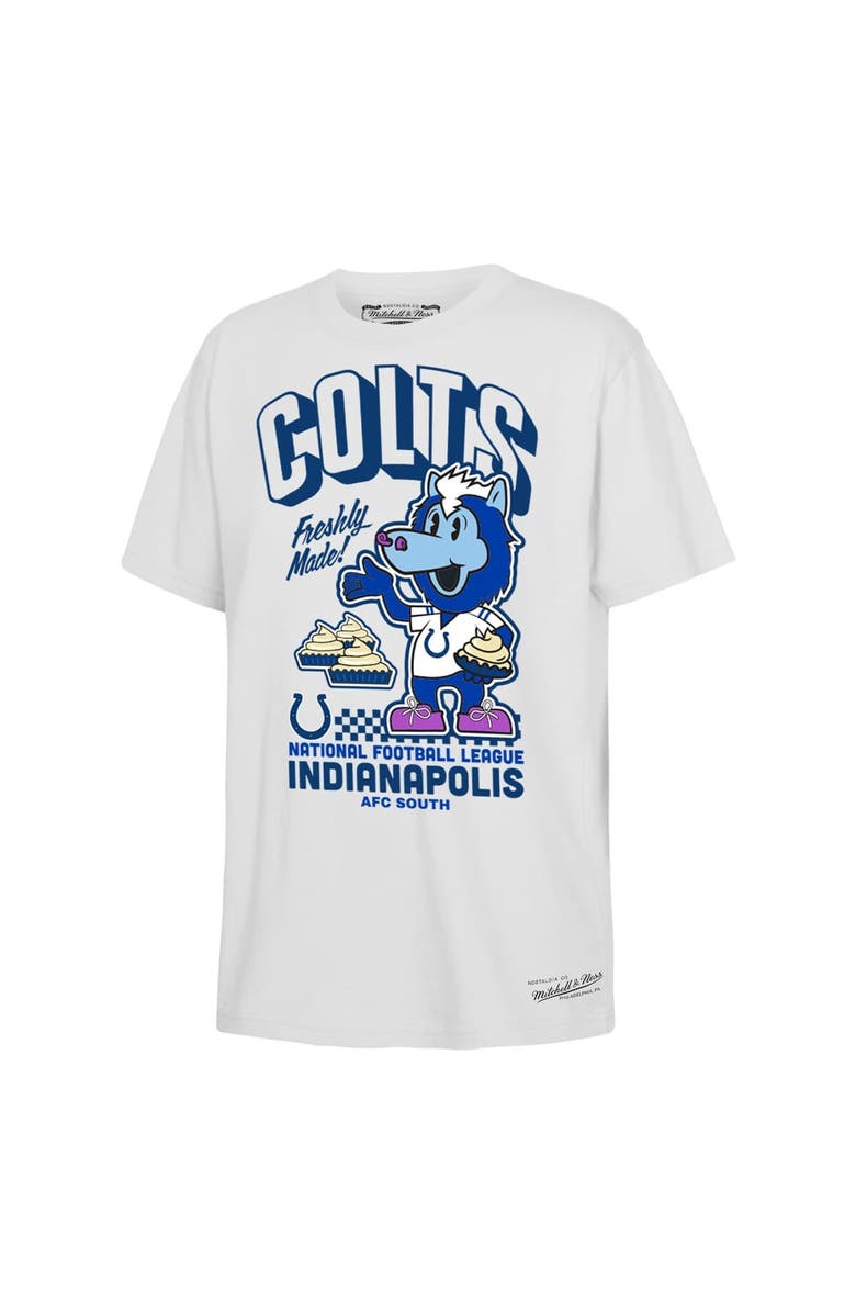 Mitchell & Ness Youth Mitchell & Ness  White Indianapolis Colts Blue Pie Day T-Shirt, Alternate, color, 