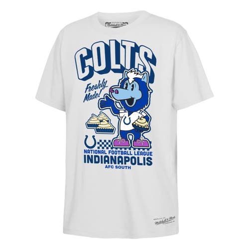 Mitchell & Ness Youth White Indianapolis Colts Blue Pie Day T-shirt In White