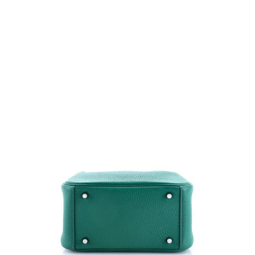 Pre-owned Hermes Hermes Lindy Bag Clemence Mini In Green