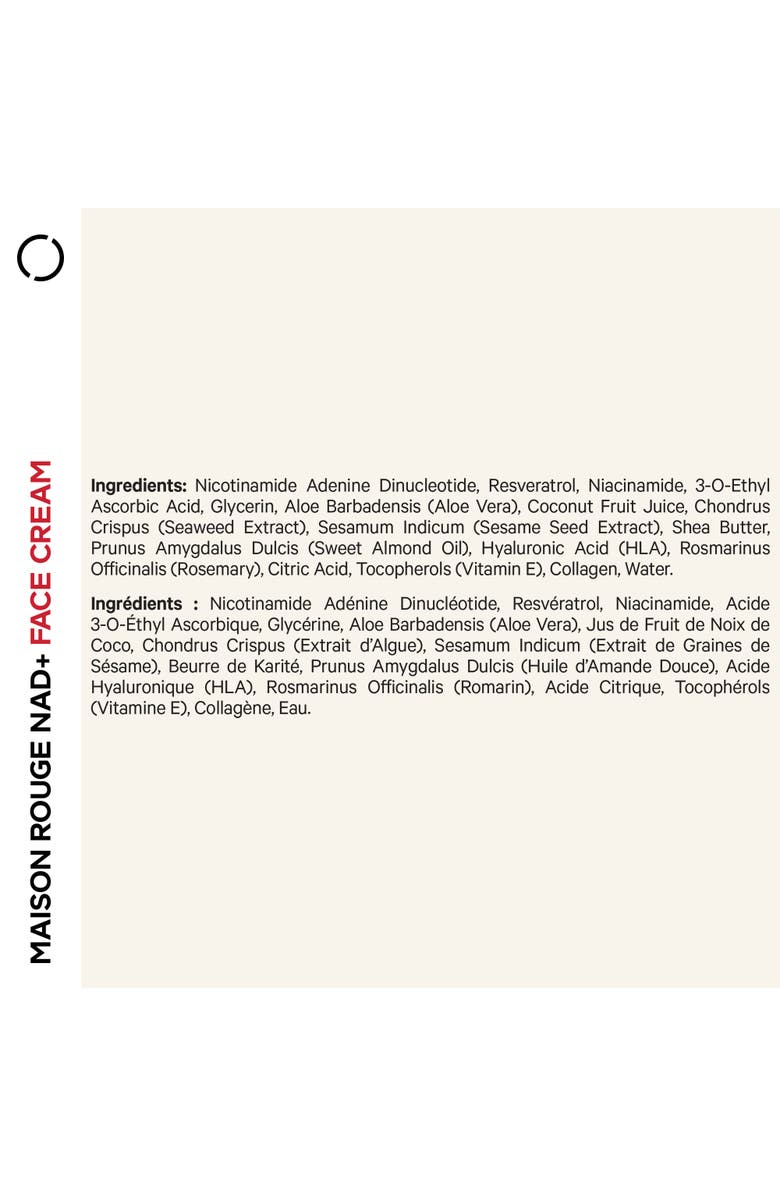 Codeage NAD+ Face Cream Refill, Resveratrol, Collagen, Hyaluronic Acid, Aloe Vera, Alternate, color, White