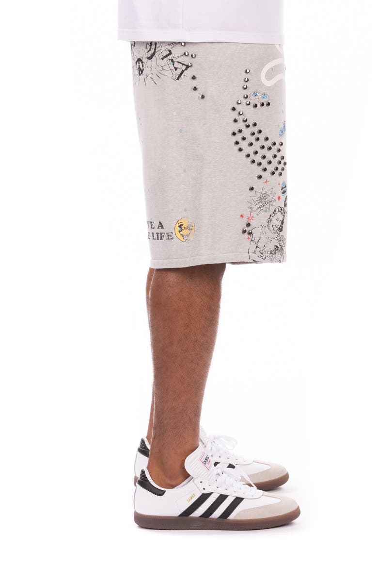 Milk Shake Terry Shorts, Alternate, color, HEATHER GREY