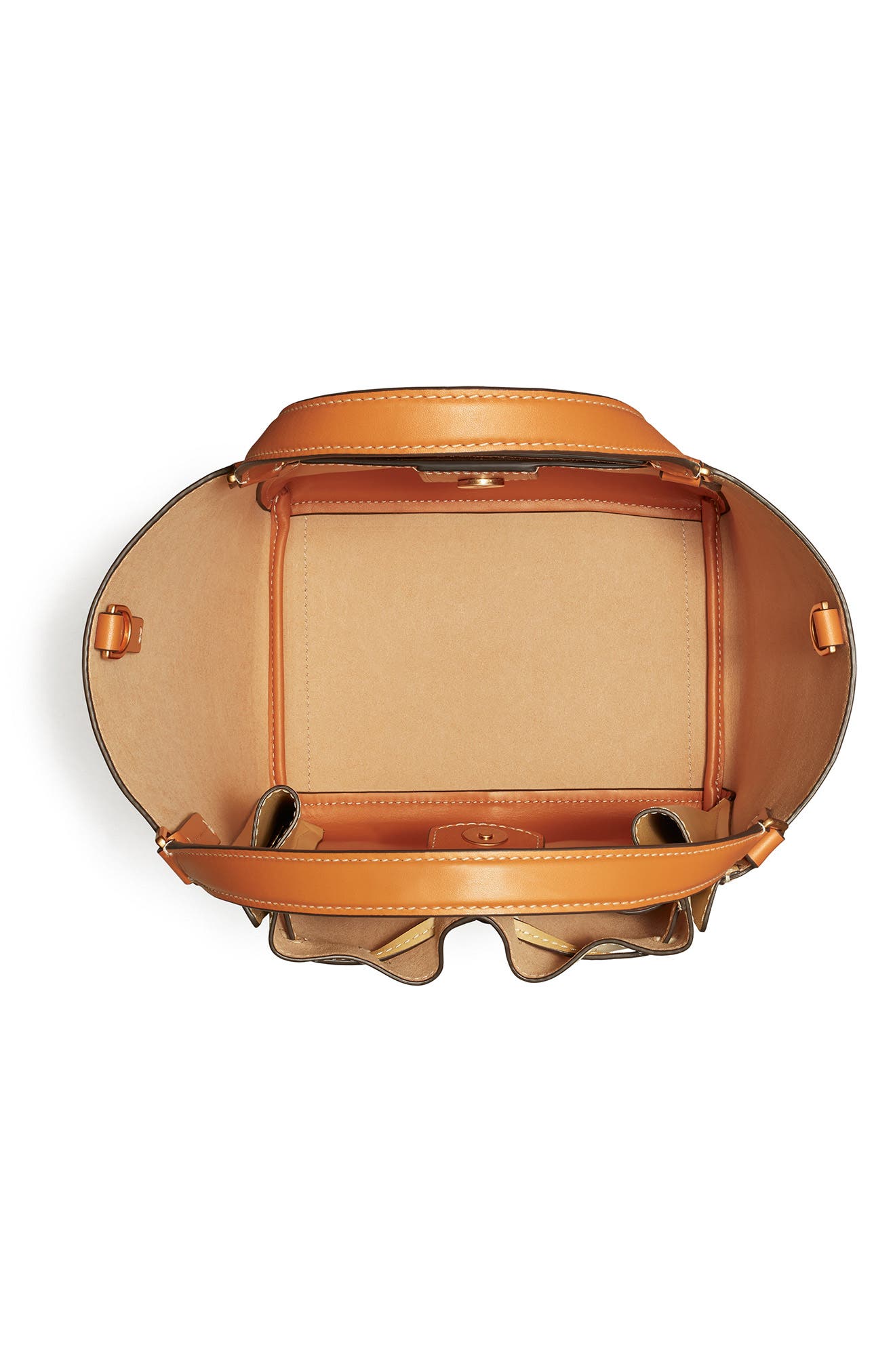 Tory Burch McGraw Colorblock Drawstring Leather Satchel, Alternate, color, 