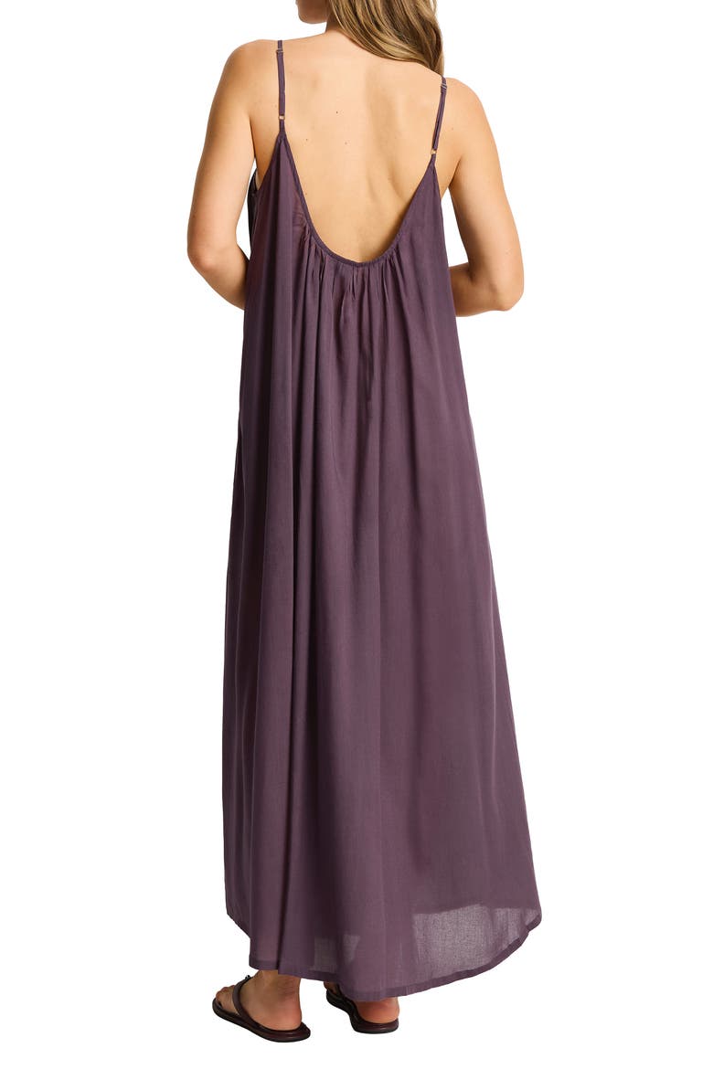 Resort Essentials Cover-Up Maxi Dress, Alternate, color, BLACKBERRY