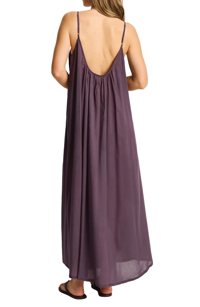 Sea Level Resort Essentials Cover-Up Maxi Dress, Alternate, color, Blackberry