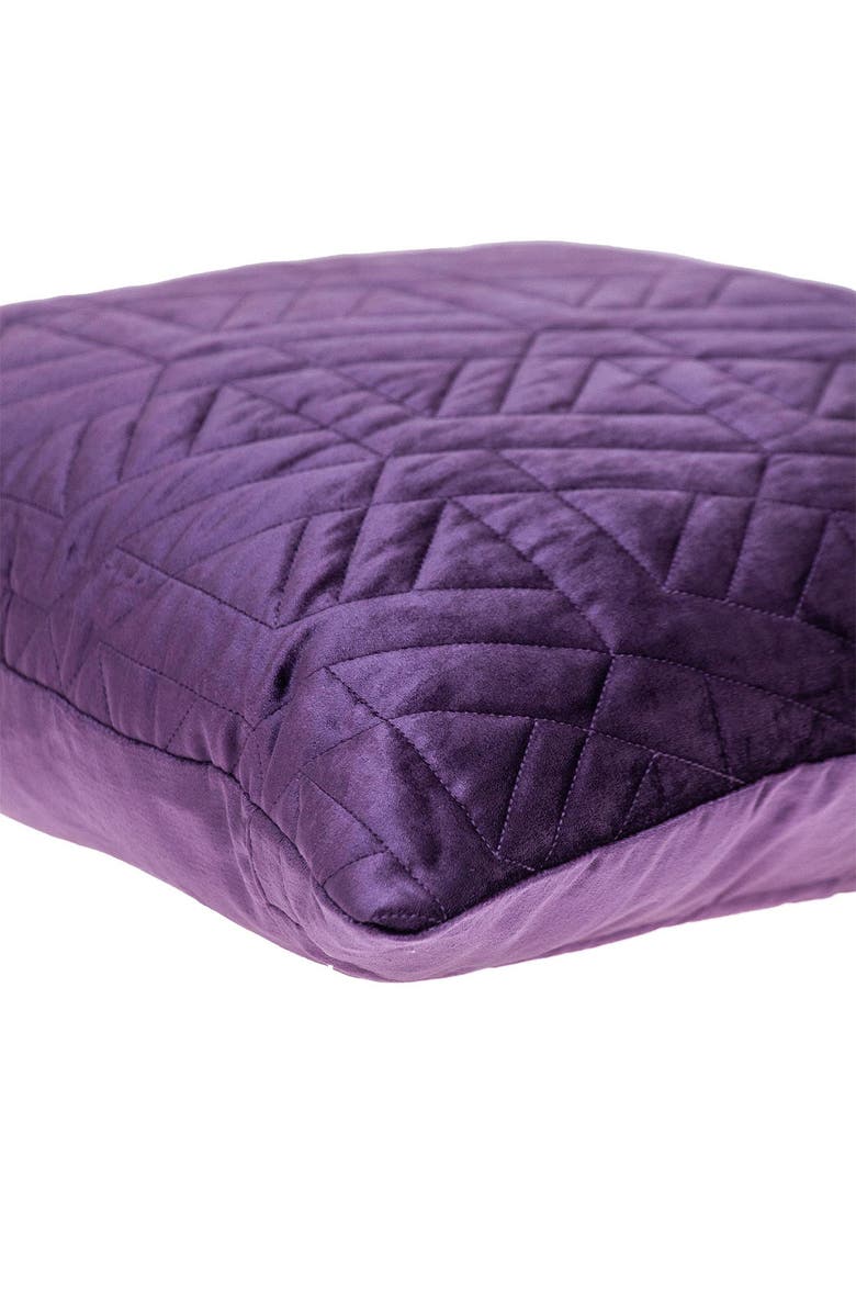 PARKLAND COLLECTION Delta Topstitched Throw Pillow, Alternate, color, Purple