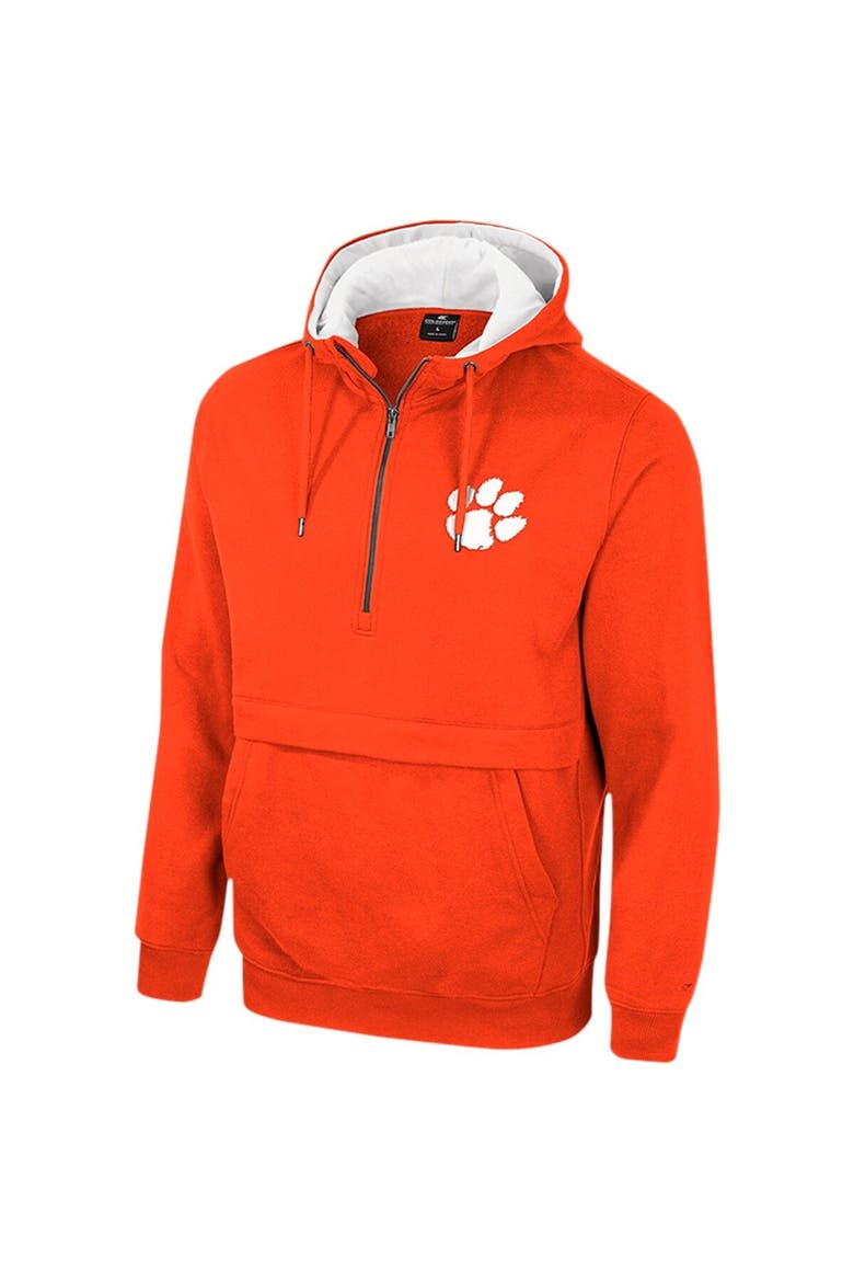Men's Colosseum Orange Clemson Tigers Half-Zip Hoodie, Alternate, color, Orange