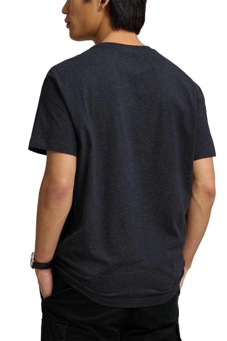 Logo Script Embroidered T-Shirt, Alternate, color, BLACK MARL HEATHER